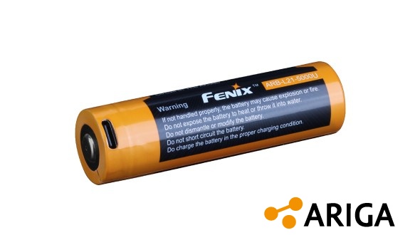 Dobíjecí baterie Fenix 21700 5000 mAh s USB-C (Li-Ion)