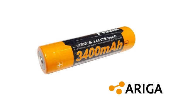 Dobíjecí USB-C baterie Fenix 18650 3400 mAh (Li-ion)