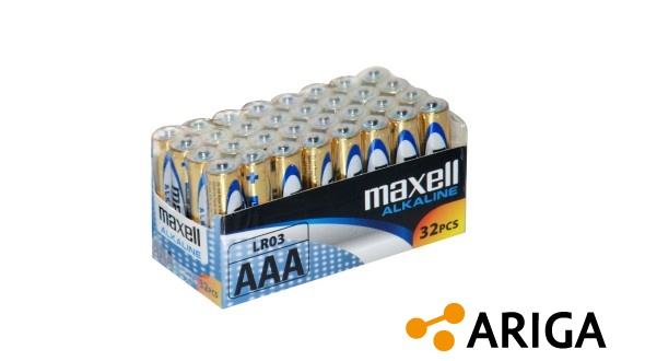 AAA alkalická baterie Maxell 32ks