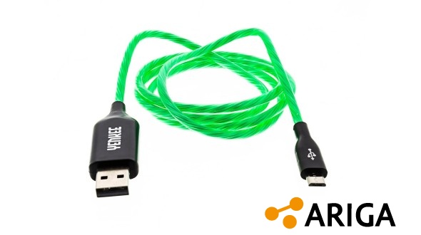 Kabel micro-USB 100 cm svítící