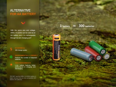 Dobíjecí USB AA baterie Fenix ARB-L14-2200U