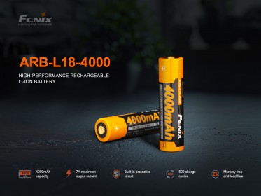 Dobíjecí baterie Fenix 18650 4000 mAh (Li-Ion)