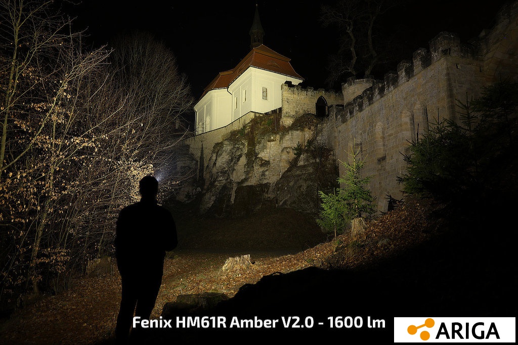 Fenix HM61R Amber V2.0 - 1600 lumenů