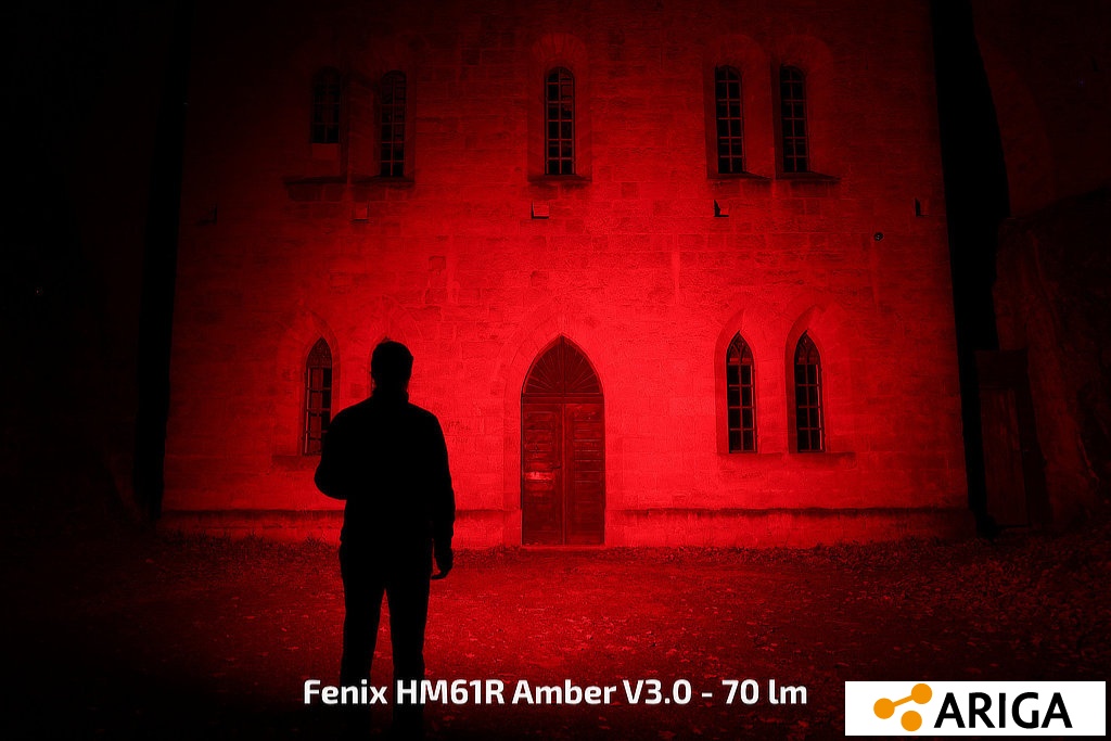 Fenix HM61R Amber V3.0 - červená 70 lumenů